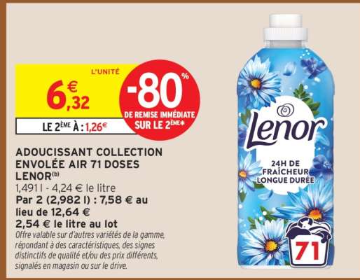 ADOUCISSANT COLLECTION ENVOLÉE AIR 71 DOSES LENOR