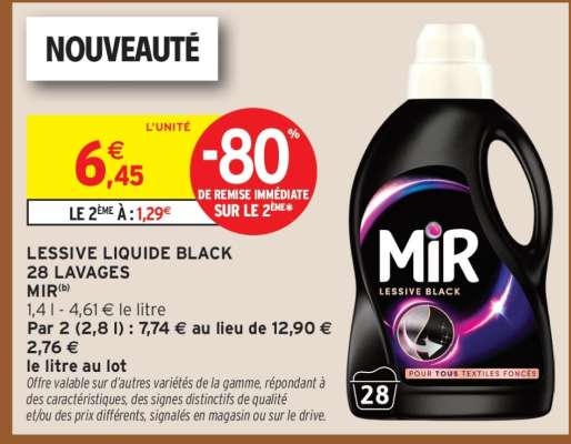 LESSIVE LIQUIDE BLACK 28 LAVAGES