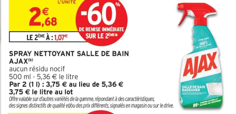 Spray Nettoyant Salle De Bain Ajax