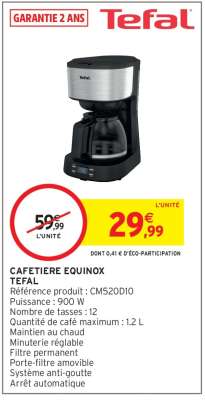 CAFETIERE EQUINOX