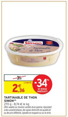 Tartinable De Thon Simon