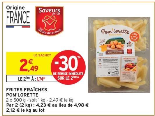 Frites fraîches POM'LORETTE