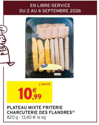 PLATEAU MIXTE FRITERIE CHARCUTERIE DES FLANDRES