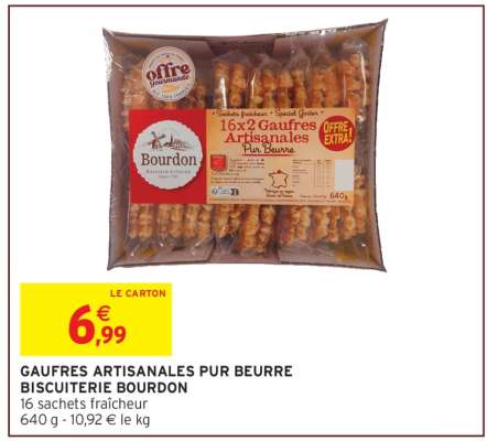 Gaufres Artisanales Pur Beurre Biscuiterie Bourdon