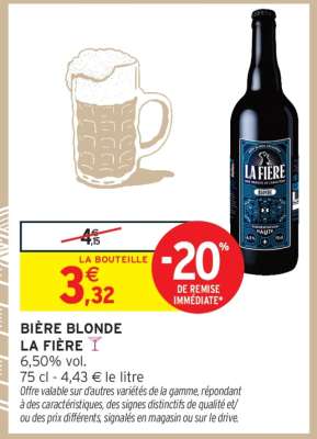 BIÈRE BLONDE LA FIÈRE