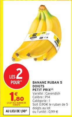BANANE RUBAN 5 DOIGTS