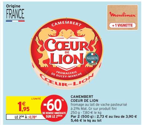 Camembert Coeur De Lion