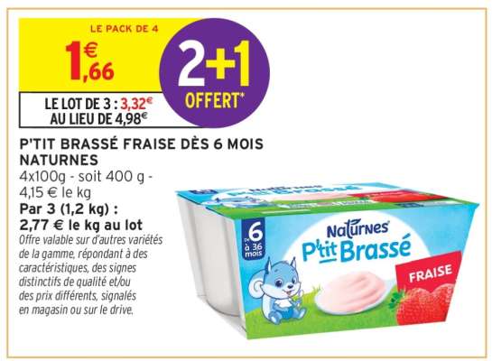 P'TIT BRASSÉ FRAISE DÈS 6 MOIS NATURNES