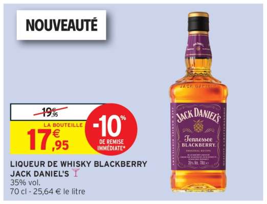 LIQUEUR DE WHISKY BLACKBERRY JACK DANIEL'S