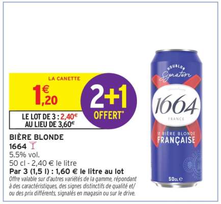 Bière Blonde 1664