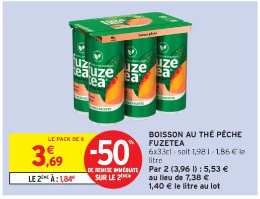 BOISSON AU THÉ PÊCHE FUZETEA