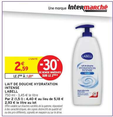 LAIT DE DOUCHE HYDRATATION INTENSE LABELL