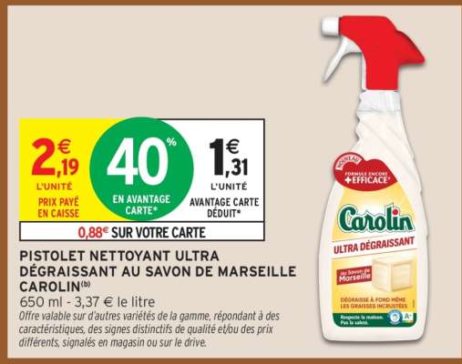 Pistolet Nettoyant Ultra Dégraissant au Savon de Marseille Carolin