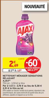 NETTOYANT MÉNAGER SENSATIONS RELAXANT AJAX
