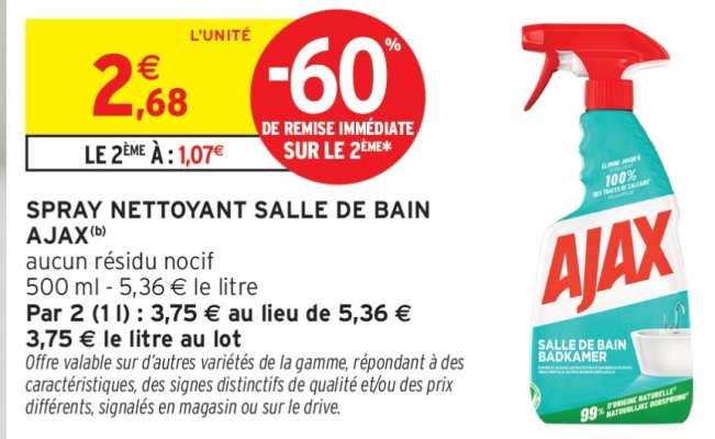 Spray Nettoyant Salle De Bain Ajax