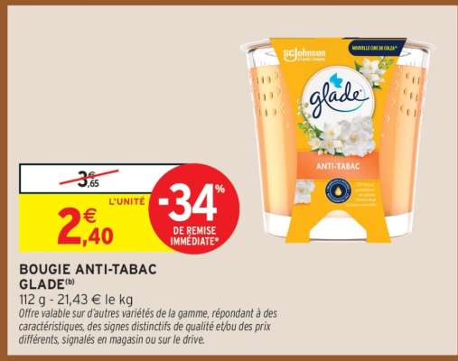 Bougie Anti-Tabac Glade