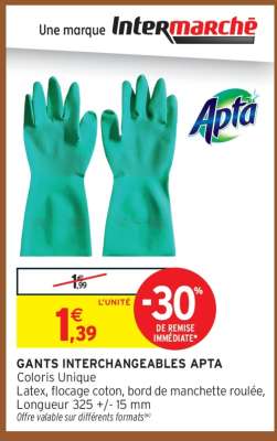 GANTS INTERCHANGEABLES APTA