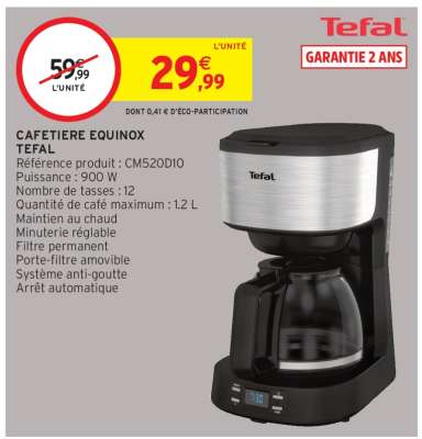 CAFETIERE EQUINOX TEFAL