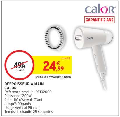 DÉFROISSEUR À MAIN CALOR