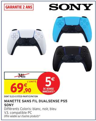 MANETTE SANS FIL DUALSENSE PS5 SONY