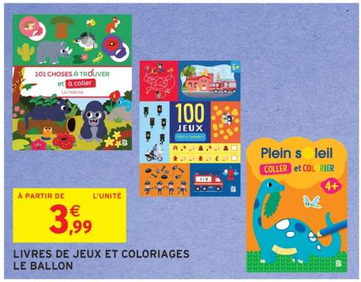 Livres de jeux et coloriages