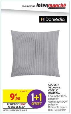 Coussin Velours Côtelé Domedia