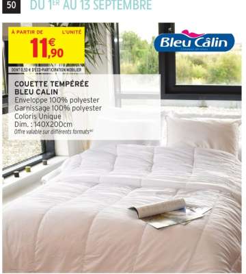 Couette Tempérée Bleu Câlin