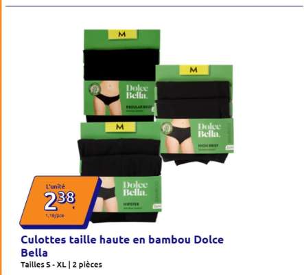 Culottes taille haute en bambou Dolce Bella