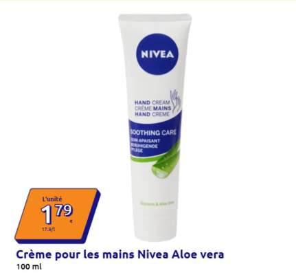 Crème pour les mains Nivea Aloe vera