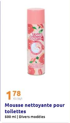 Mousse nettoyante pour toilettes