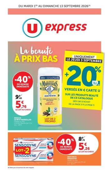 Catalogue U express - 01/09/2026 - 13/09/2026.