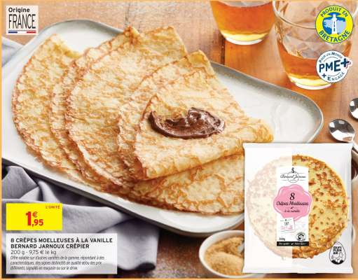 8 CRÊPES MOELLEUSES À LA VANILLE BERNARD JARNOUX CRÉPIER