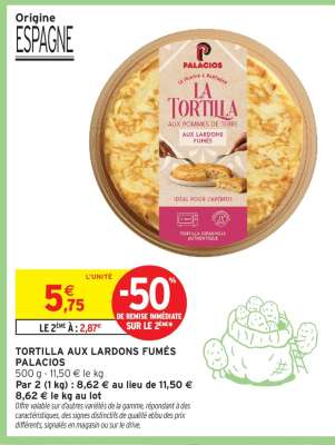 TORTILLA AUX LARDONS FUMÉS PALACIOS
