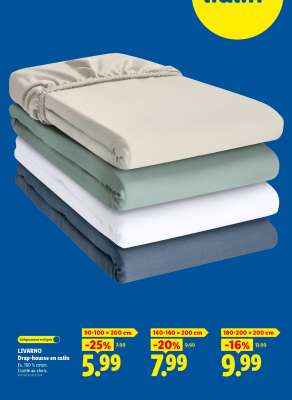 LIVARNO Drap-housses en satin