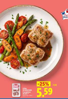 L'ÉTAL DU BOUCHER 6 paupiettes de porc