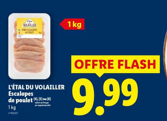 L'ÉTAL DU VOLAILLER Escalopes de poulet