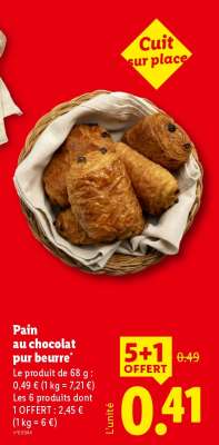 Pain au chocolat pur beurre