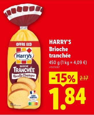 HARRY'S Brioche tranchée