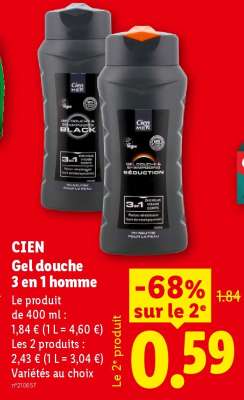 CIEN Gel douche 3 en 1 homme