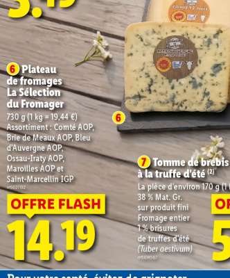 Plateau de fromages La Sélection du Fromager