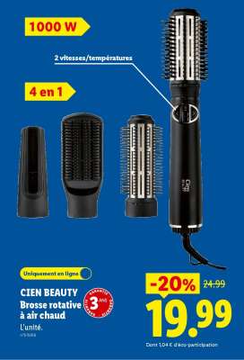 CIEN BEAUTY Brosse rotative à air chaud