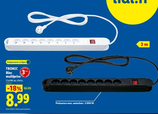 TRONIC Bloc multiprise