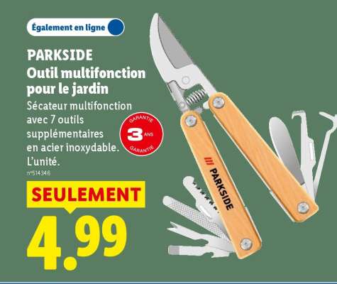 PARKSIDE Outil multifonction pour le jardin