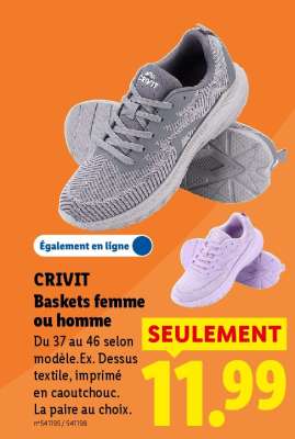 CRIVIT Baskets femme ou homme