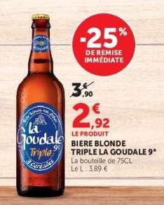 BIERE BLONDE TRIPLE LA GOUDALE 9°