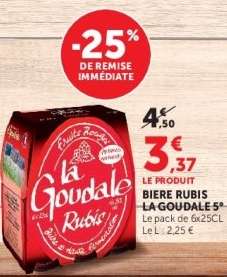 BIERE RUBIS LA GOUDALE 5°
