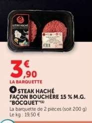 STEAK HACHÉ FAÇON BOUCHÈRE 15% M.G. "BOCQUET"