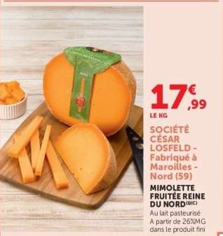 MIMOLETTE FRUITÉE REINE DU NORD