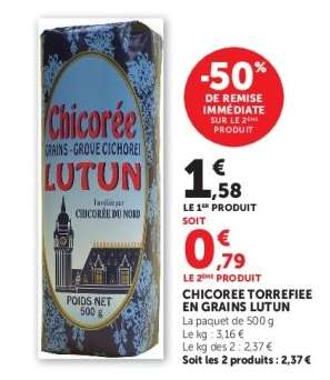 CHICOREE TORREFIEE EN GRAINS LUTUN