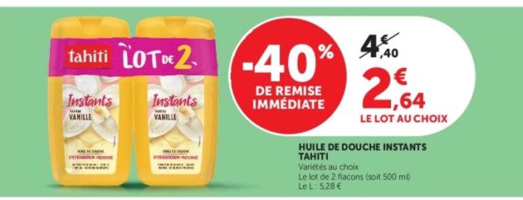 HUILE DE DOUCHE INSTANTS TAHITI